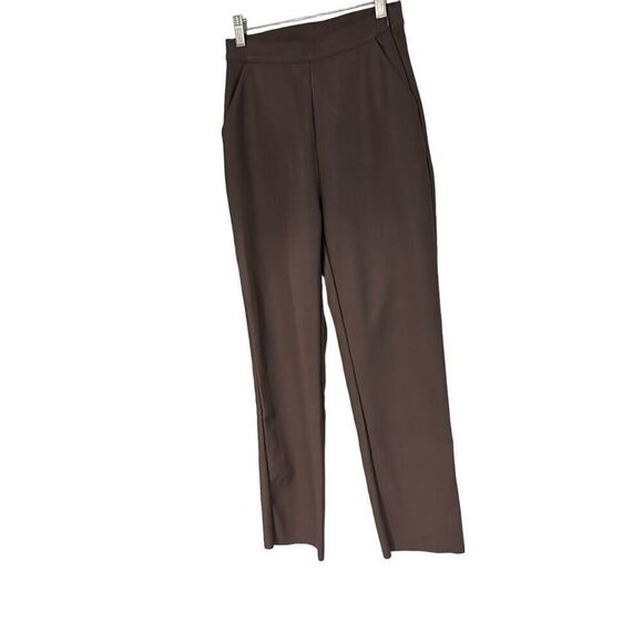 Sage the Label Tan Faux Vegan leather High-Rise Straight Leg Pants Size XS - Picture 5 of 16